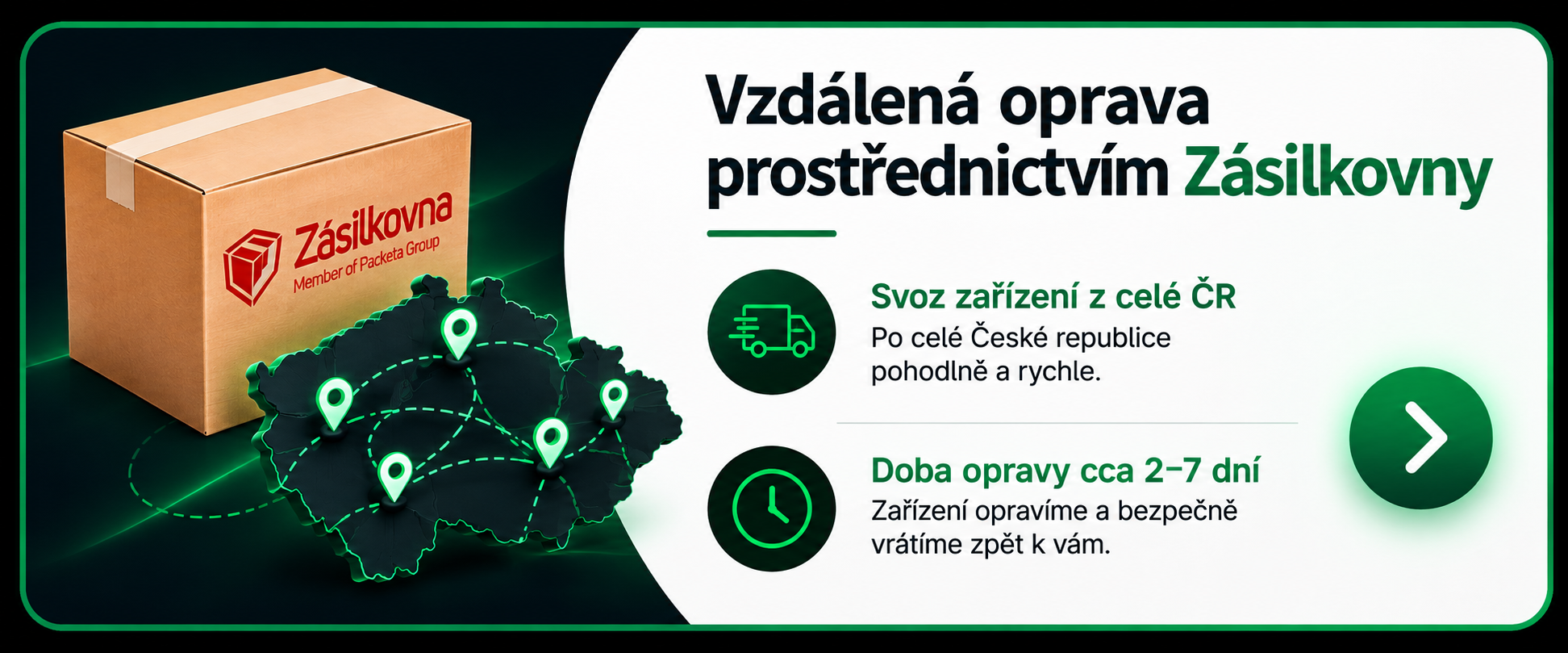 Vzdálená oprava prostřednictvím Zásilkovny